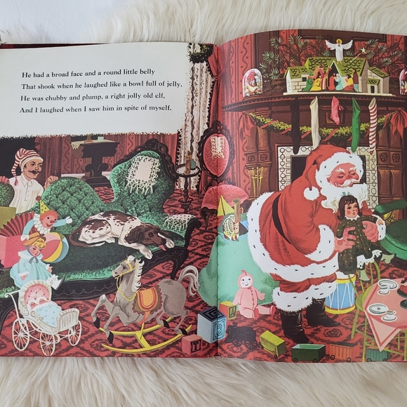 VTG 1960 NIGHT BEFORE CHRISTMAS Whitman Giant Tell a Tale Book Clement C Moore - Picture 13 of 16